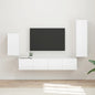 Conjunto de mueble de TV 4 pcs brillante Madera de ingeniería