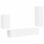 Conjunto de mueble de TV 4 pcs brillante Madera de ingeniería