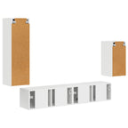 Conjunto de mueble de TV 4 pcs brillante Madera de ingeniería