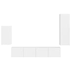 Conjunto de mueble de TV 4 pcs brillante Madera de ingeniería