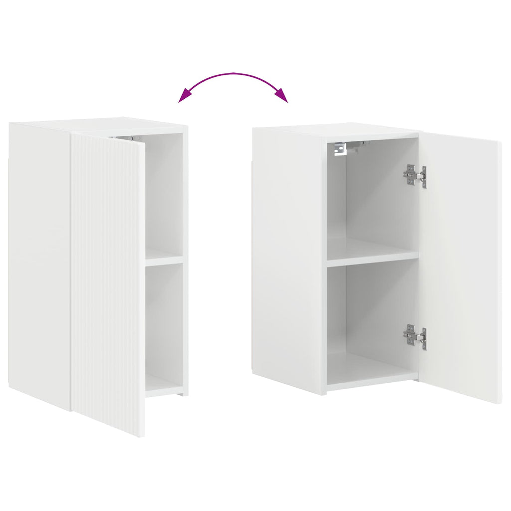 Conjunto de mueble de TV 4 pcs brillante Madera de ingeniería