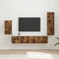 Conjunto de mueble de TV 4 pcs brillante Madera de ingeniería