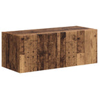 Conjunto de mueble de TV Montaje en la pared 4 pcs Madera vieja