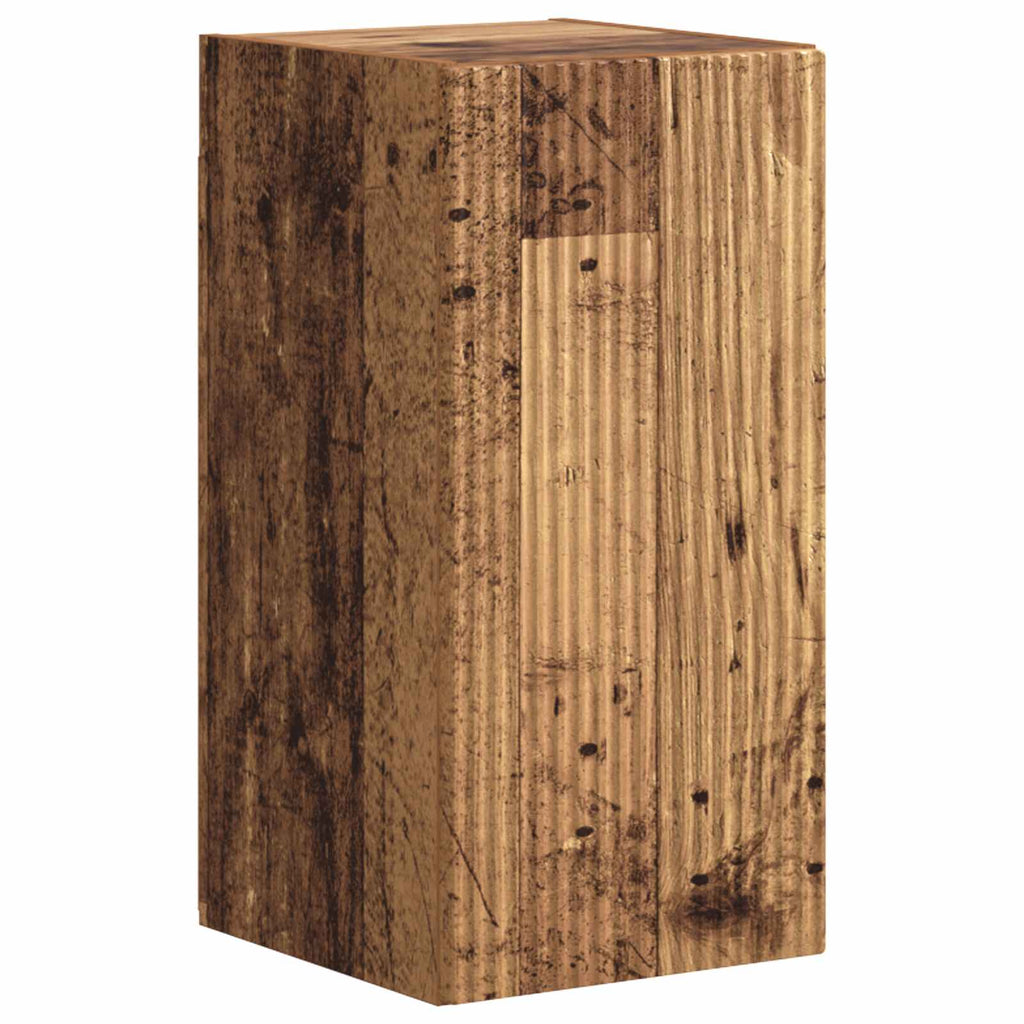 Conjunto de mueble de TV Montaje en la pared 4 pcs Madera vieja