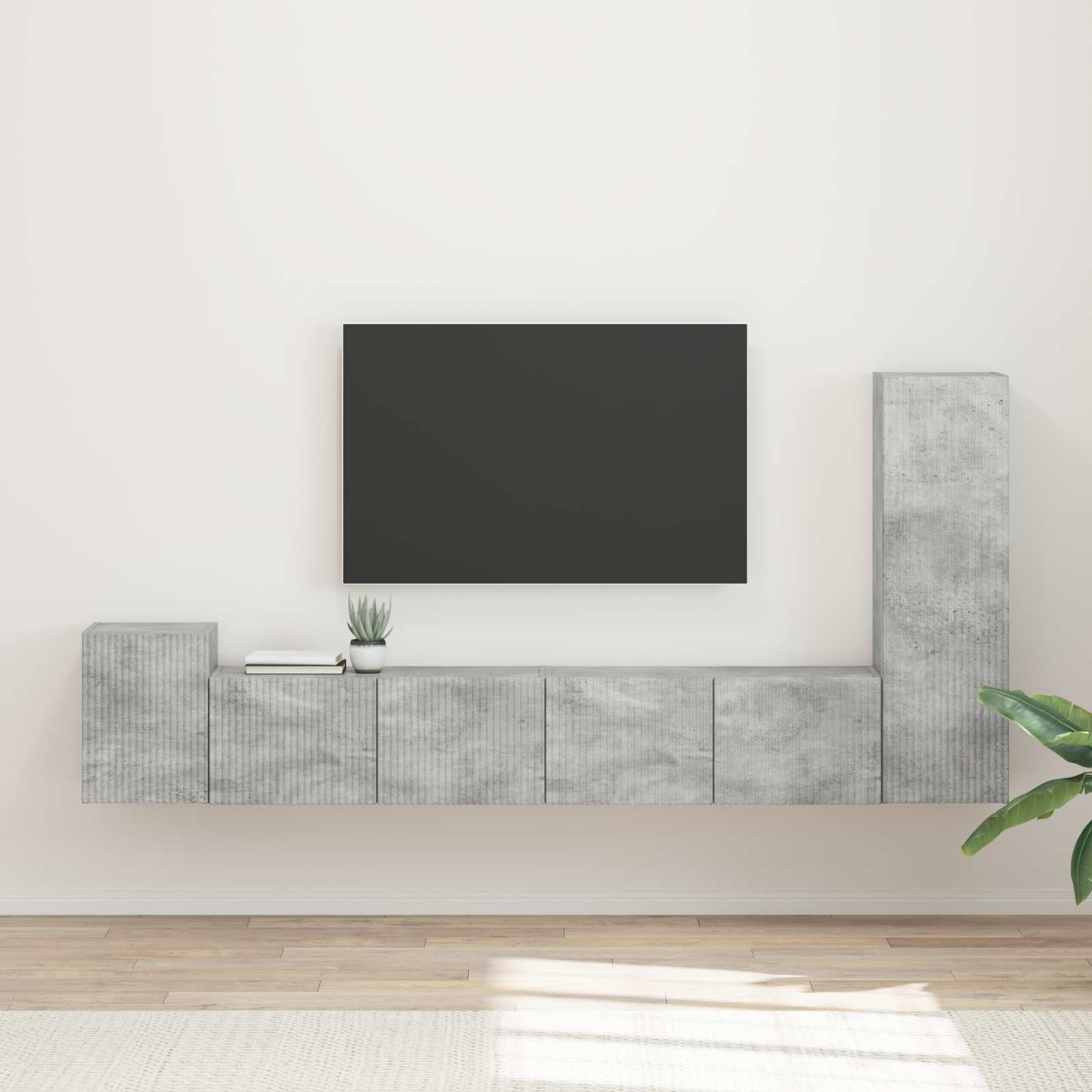 High Gloss 3-Piece TV Cabinet Set Engineered Wood