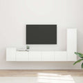Conjunto de mueble de TV 3 pcs brillante Madera de ingeniería