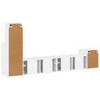 Conjunto de mueble de TV 3 pcs brillante Madera de ingeniería