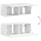Conjunto de mueble de TV 3 pcs brillante Madera de ingeniería