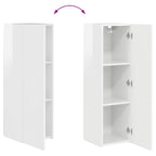 Conjunto de mueble de TV 3 pcs brillante Madera de ingeniería