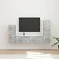 High Gloss TV Cabinet Set 4 pcs Engineered Wood
