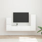 High Gloss TV Cabinet Set 4 pcs Engineered Wood