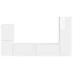 Conjunto de mueble de TV 4 pcs brillante Madera de ingeniería