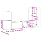 Conjunto de mueble de TV 4 pcs brillante Madera de ingeniería