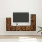 High Gloss TV Cabinet Set 4 pcs Engineered Wood