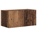 Conjunto de mueble de TV Montaje en la pared 4 pcs Madera vieja