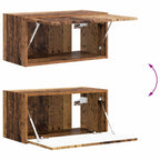 Conjunto de mueble de TV Montaje en la pared 4 pcs Madera vieja