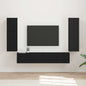 Conjunto de mueble de TV 4 pcs brillante Madera de ingeniería
