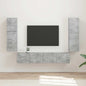 Conjunto de mueble de TV 4 pcs brillante Madera de ingeniería