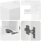 Conjunto de mueble de TV 4 pcs brillante Madera de ingeniería