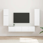 Conjunto de mueble de TV 4 pcs brillante Madera de ingeniería