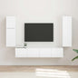 Conjunto de mueble de TV 4 pcs brillante Madera de ingeniería