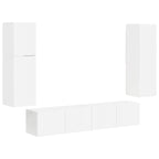Conjunto de mueble de TV 4 pcs brillante Madera de ingeniería