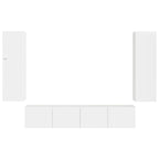 Conjunto de mueble de TV 4 pcs brillante Madera de ingeniería