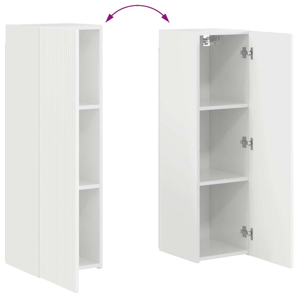 Conjunto de mueble de TV 4 pcs brillante Madera de ingeniería