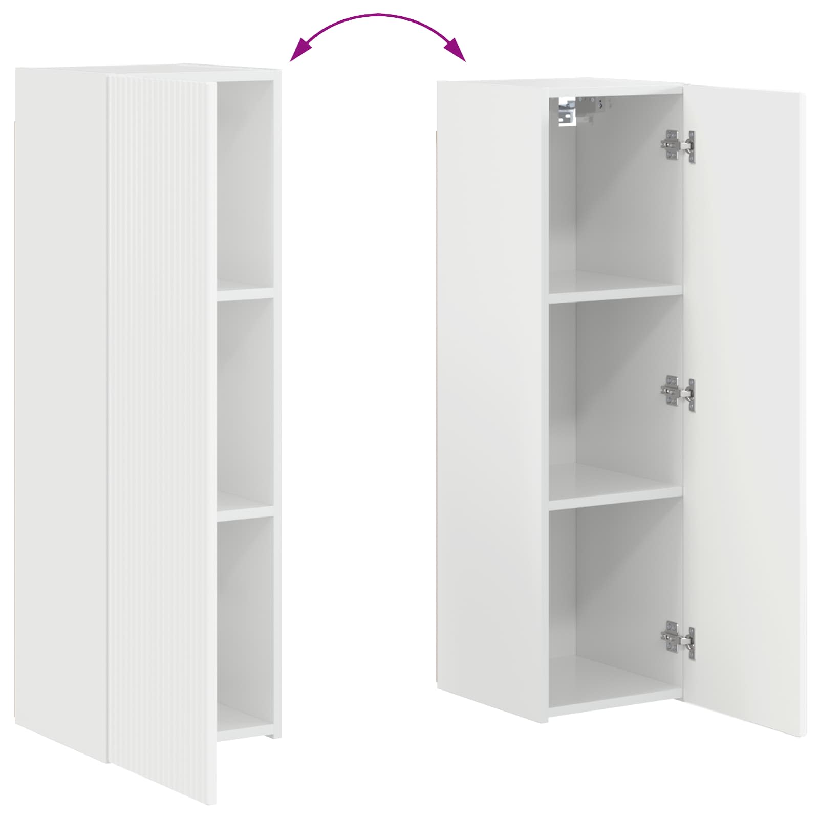 Conjunto de mueble de TV 4 pcs brillante Madera de ingeniería