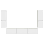 Conjunto de mueble de TV 4 pcs brillante Madera de ingeniería