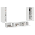 Conjunto de mueble de TV 4 pcs brillante Madera de ingeniería
