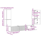 Conjunto de mueble de TV 4 pcs brillante Madera de ingeniería