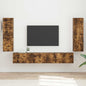 Conjunto de mueble de TV 4 pcs brillante Madera de ingeniería