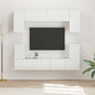 Conjunto de mueble de TV 5 pcs brillante Madera de ingeniería