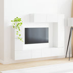 Conjunto de mueble de TV 5 pcs brillante Madera de ingeniería