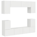 Conjunto de mueble de TV 5 pcs brillante Madera de ingeniería