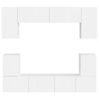 Conjunto de mueble de TV 5 pcs brillante Madera de ingeniería