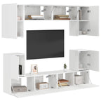 Conjunto de mueble de TV 5 pcs brillante Madera de ingeniería
