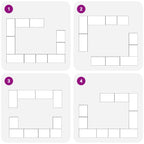 Conjunto de mueble de TV 5 pcs brillante Madera de ingeniería