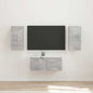 Conjunto de mueble de TV 6 pcs brillante Madera de ingeniería