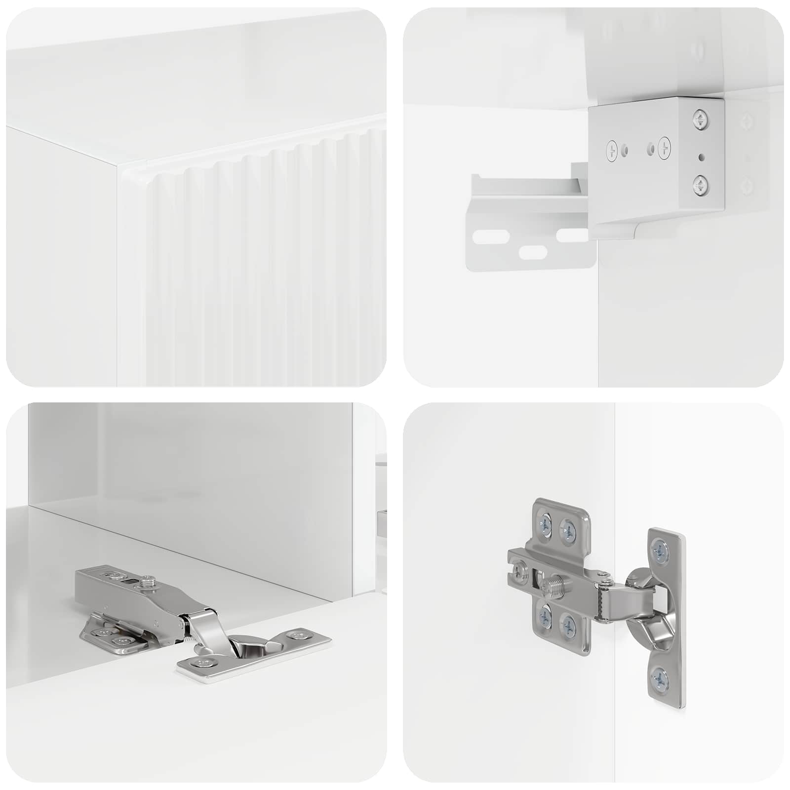 Conjunto de mueble de TV 6 pcs brillante Madera de ingeniería