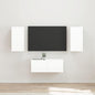 Conjunto de mueble de TV 6 pcs brillante Madera de ingeniería