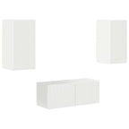 Conjunto de mueble de TV 6 pcs brillante Madera de ingeniería
