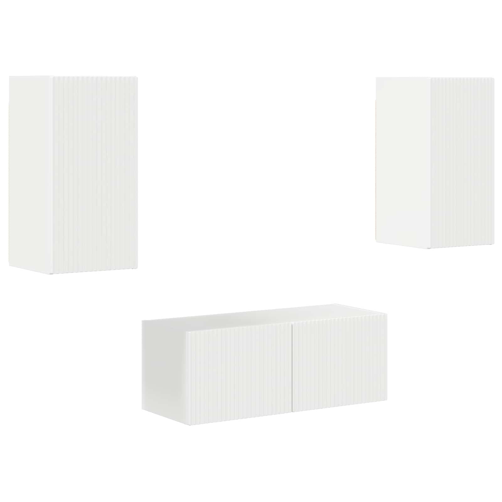 Conjunto de mueble de TV 6 pcs brillante Madera de ingeniería