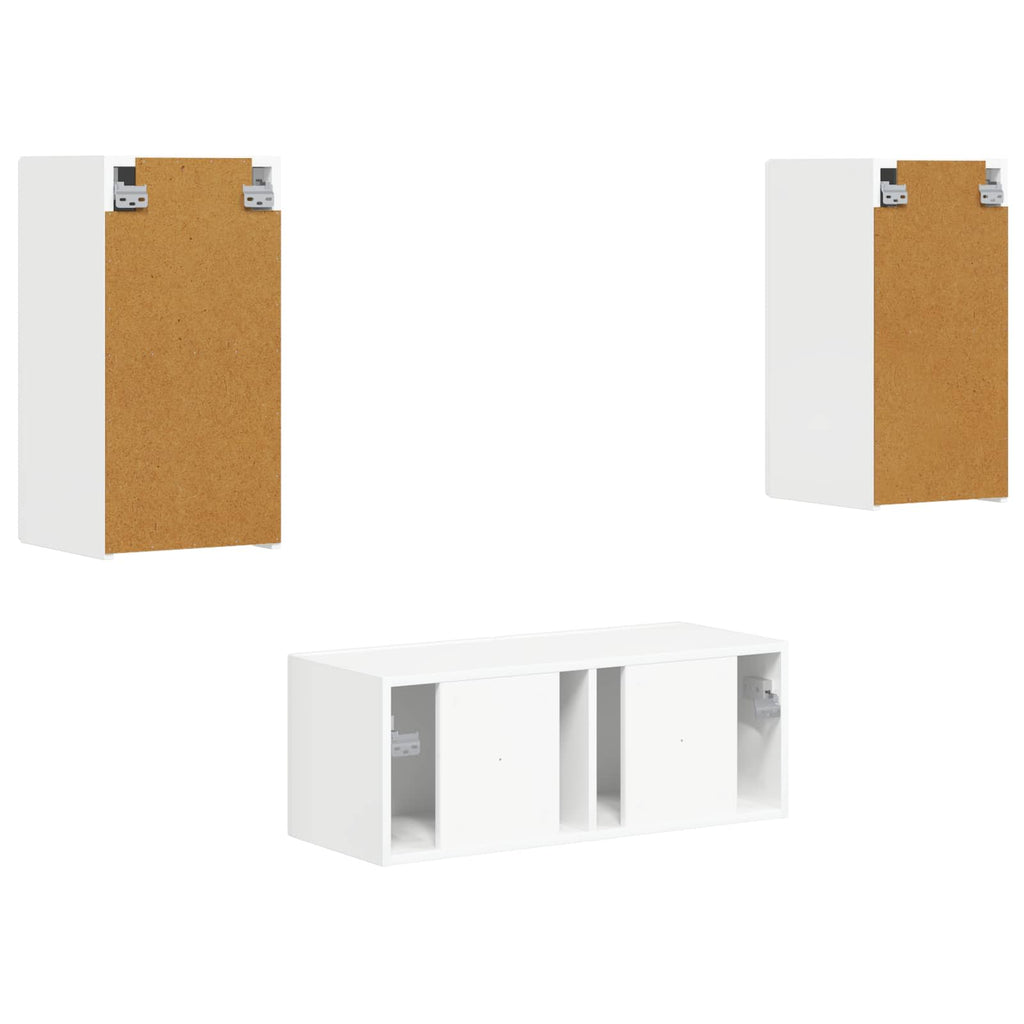 Conjunto de mueble de TV 6 pcs brillante Madera de ingeniería