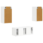 Conjunto de mueble de TV 6 pcs brillante Madera de ingeniería