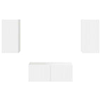 Conjunto de mueble de TV 6 pcs brillante Madera de ingeniería