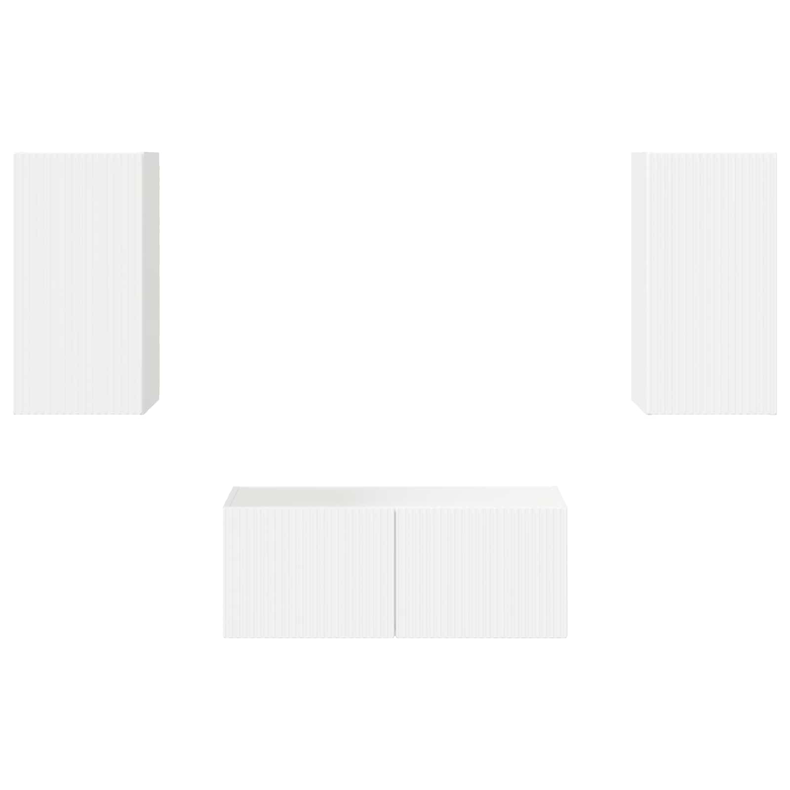 Conjunto de mueble de TV 6 pcs brillante Madera de ingeniería