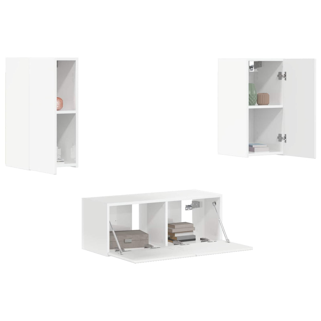 Conjunto de mueble de TV 6 pcs brillante Madera de ingeniería