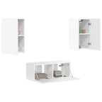 Conjunto de mueble de TV 6 pcs brillante Madera de ingeniería